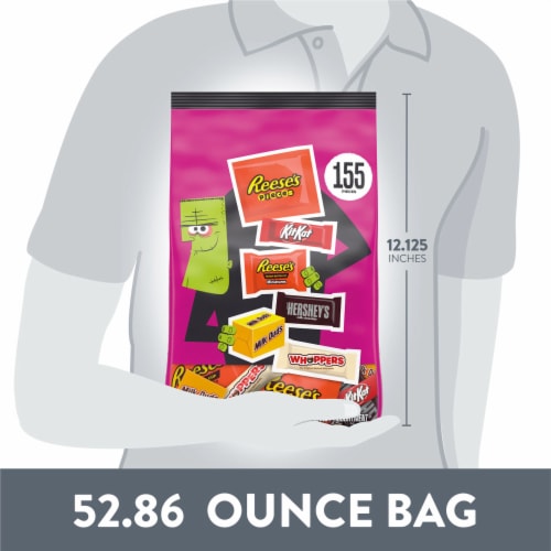 Hershey Assorted Flavored Halloween Candy Bulk Bag Perspective: bottom