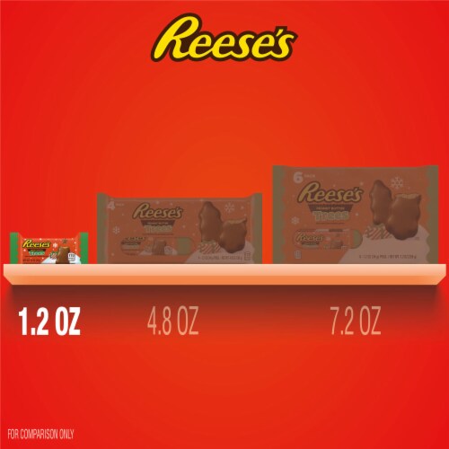 REESE'S Milk Chocolate Peanut Butter Trees Christmas Candy Packs Perspective: bottom