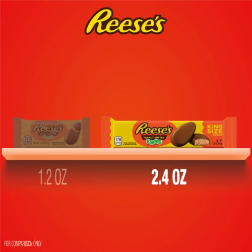 REESE'S Milk Chocolate Peanut Butter Eggs Easter Candy King Size Pack Perspective: bottom