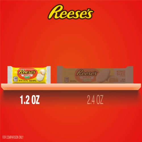 REESE'S White Creme Peanut Butter Eggs Easter Candy Packs Perspective: bottom