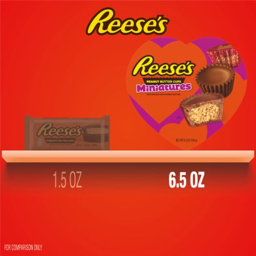 REESE'S Miniatures Milk Chocolate Peanut Butter Valentine Candy Gift Box Perspective: bottom
