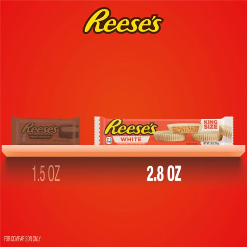 REESE'S White Creme King Size Peanut Butter Cups Candy Pack Perspective: bottom