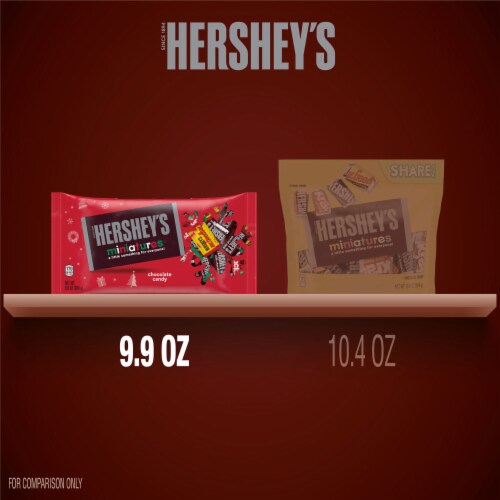 HERSHEY'S Miniatures Assorted Chocolate Christmas Candy Bag Perspective: bottom