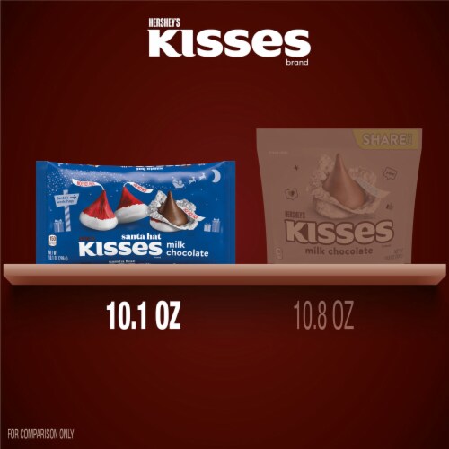 HERSHEY'S KISSES Milk Chocolate Santa Hat Christmas Candy Bag Perspective: bottom