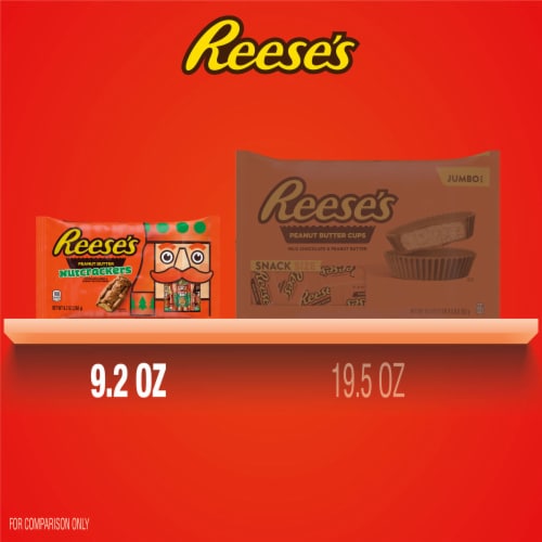 REESE'S Milk Chocolate Peanut Butter Creme Nutcrackers Candy Christmas Bag Perspective: bottom