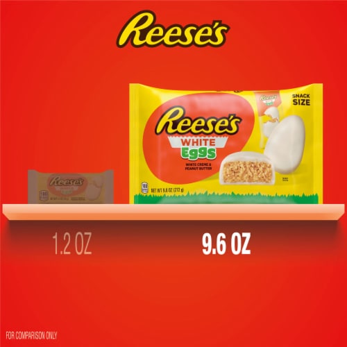 REESE'S White Creme Peanut Butter Eggs Easter Candy Bag Perspective: bottom