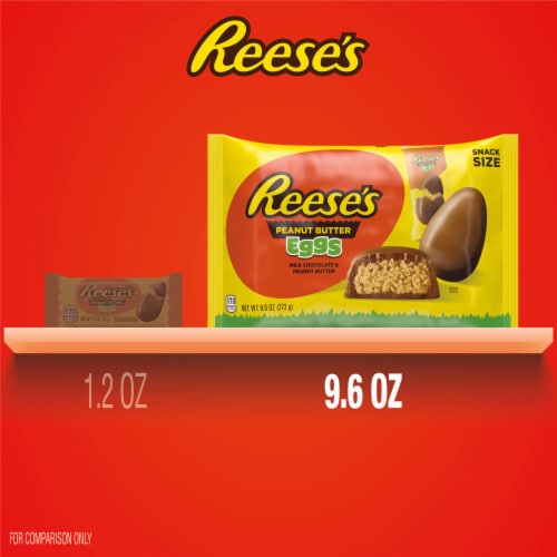 REESE'S Milk Chocolate and Peanut Butter Eggs Easter Candy Bag Perspective: bottom