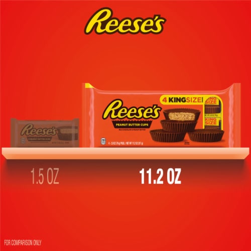 REESE'S Milk Chocolate King Size Peanut Butter Cups Candy Packs Perspective: bottom