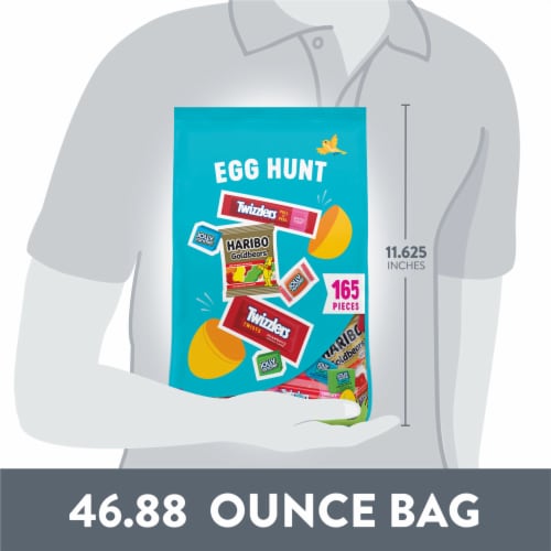 JOLLY RANCHER TWIZZLERS and HARIBO Fruit Flavored Easter Candy Bag Perspective: bottom