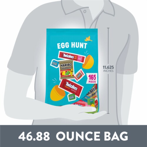 JOLLY RANCHER TWIZZLERS and HARIBO Fruit Flavored Easter Candy Bag Perspective: bottom