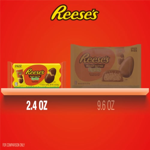 REESE'S Milk Chocolate and Peanut Butter Eggs Easter Candy Packs Perspective: bottom