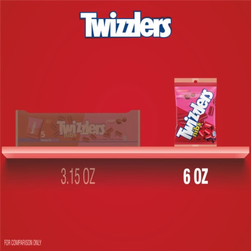 TWIZZLERS NIBS Cherry Flavored Licorice Style Chewy Candy Bag Perspective: bottom