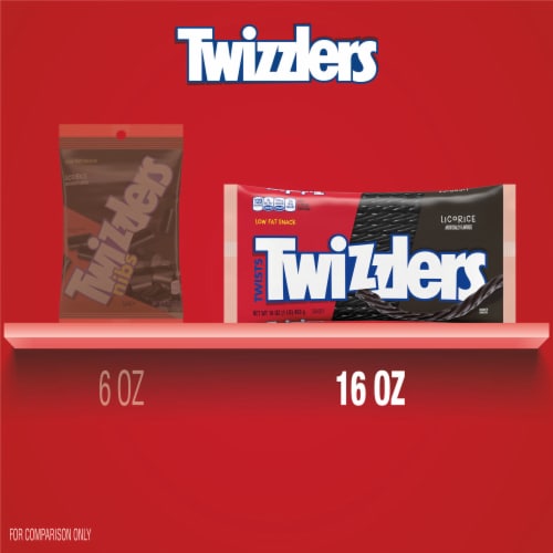 TWIZZLERS Twists Licorice Flavored Licorice Style Chewy Candy Bag Perspective: bottom
