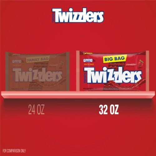 TWIZZLERS Twists Strawberry Flavored Licorice Style Halloween Candy Big Bag Perspective: bottom