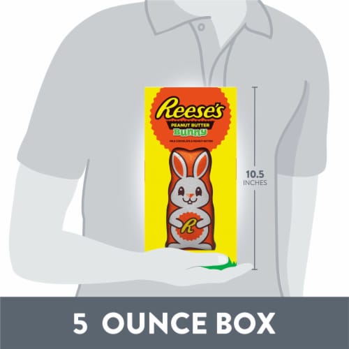 REESE'S Peanut Butter Milk Chocolate Bunny Easter Candy Gift Box Perspective: bottom