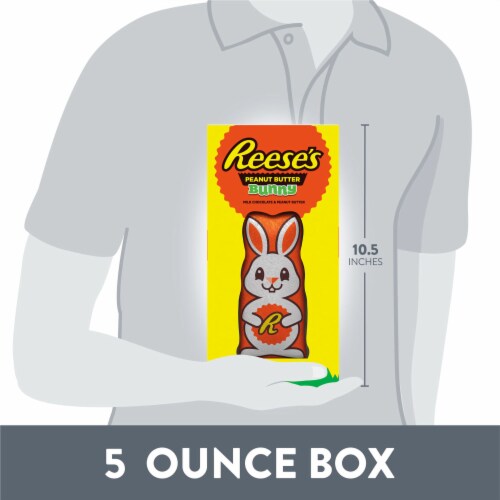 REESE'S Peanut Butter Milk Chocolate Bunny Easter Candy Gift Box Perspective: bottom