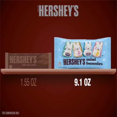 HERSHEY'S Milk Chocolate Mini Bunnies Easter Candy Bag Perspective: bottom