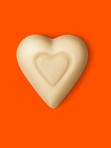 Reese's White Crème Peanut Butter Hearts Perspective: bottom
