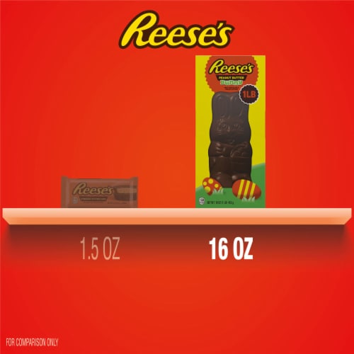 REESE'S Milk Chocolate Peanut Butter Bunny Easter Candy Gift Box Perspective: bottom