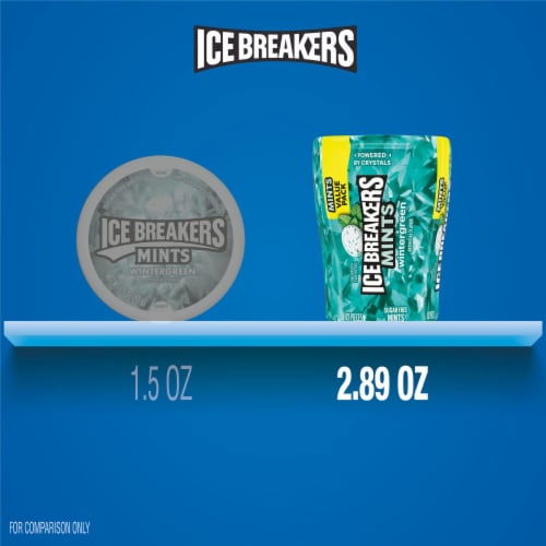 ICE BREAKERS Wintergreen Sugar Free Mints Bottle Perspective: bottom