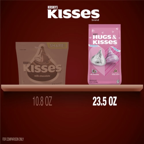 HERSHEY'S HUGS & KISSES Assorted Flavored Valentine Candy Bag Perspective: bottom