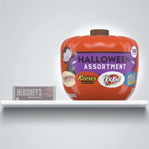 Hershey's Assorted Pumpkin Bowl Miniatures Candy Halloween Assortment Perspective: bottom