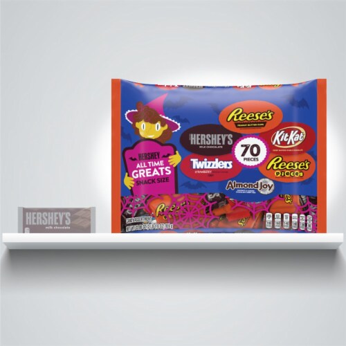 Hershey's All Time Greats Chocolate and Sweets Snack Size Candy Assortment Perspective: bottom