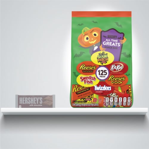 Hershey All-Time Greats Snack Size Halloween Candy Assortment Perspective: bottom