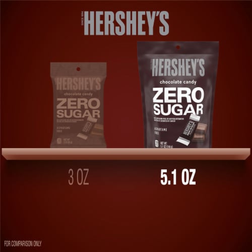 HERSHEY'S Zero Sugar Chocolate Candy Bag Perspective: bottom