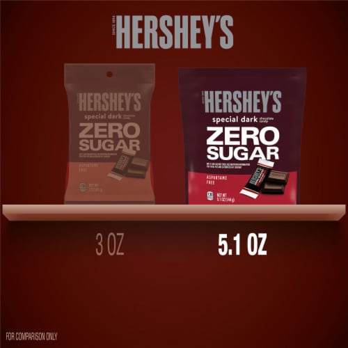 HERSHEY'S SPECIAL DARK Zero Sugar Chocolate Candy Bag Perspective: bottom