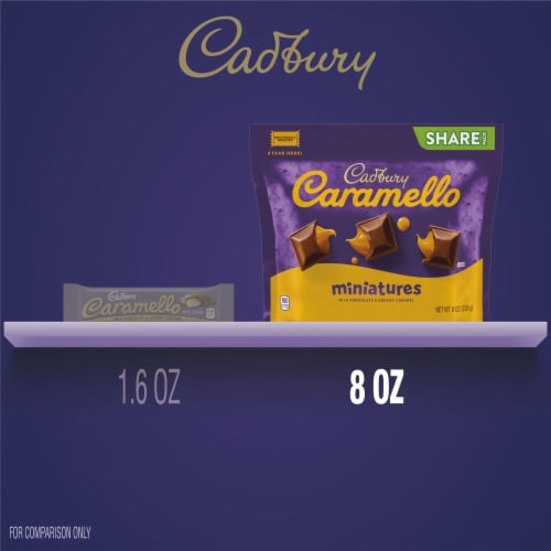 CADBURY CARAMELLO Miniatures Milk Chocolate Caramel Candy Share Pack Perspective: bottom