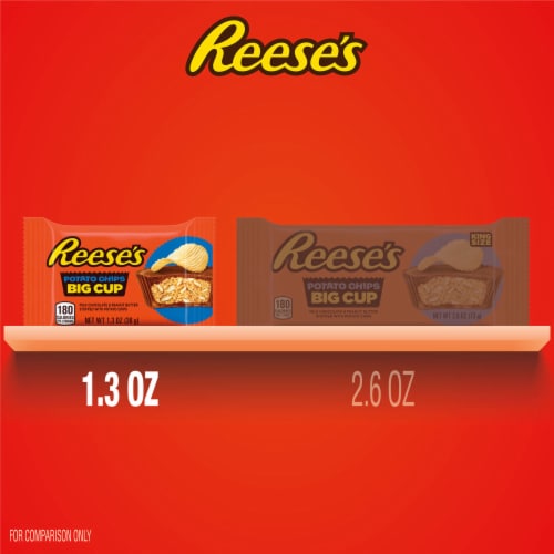 REESE'S Big Cup with Potato Chips Milk Chocolate Peanut Butter Cups Candy Pack Perspective: bottom