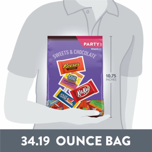 JOLLY RANCHER KIT KAT® and REESE'S Assorted Flavored Snack Size Christmas Candy Party Pack Perspective: bottom