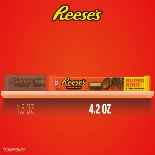 REESE'S Milk Chocolate Super King Size Peanut Butter Cups Candy Pack Perspective: bottom