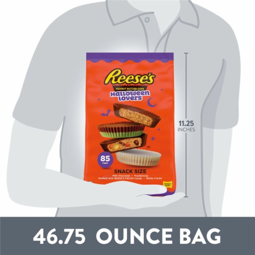 Reese's Halloween Lovers Snack Size Peanut Butter Cups Assortment Perspective: bottom