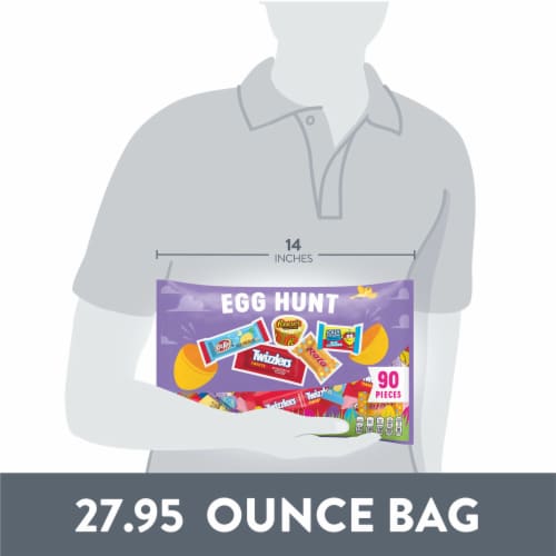 Hershey Chocolate and Fruit Flavored Assortment Treats Easter Candy Bulk Variety Bag Perspective: bottom