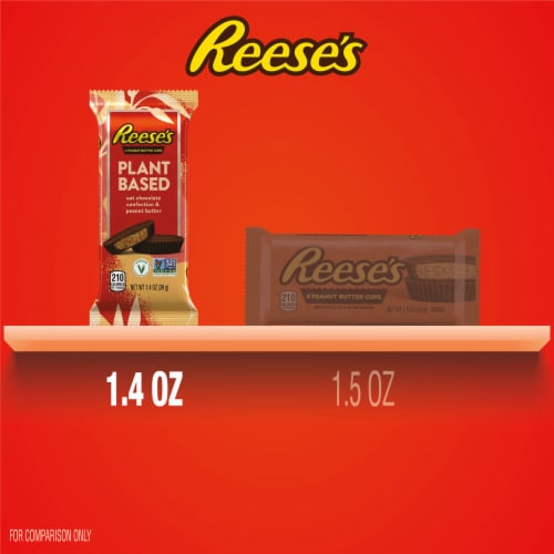 REESE'S Plant Based Oat Chocolate Confection and Peanut Butter Cups Candy Pack Perspective: bottom