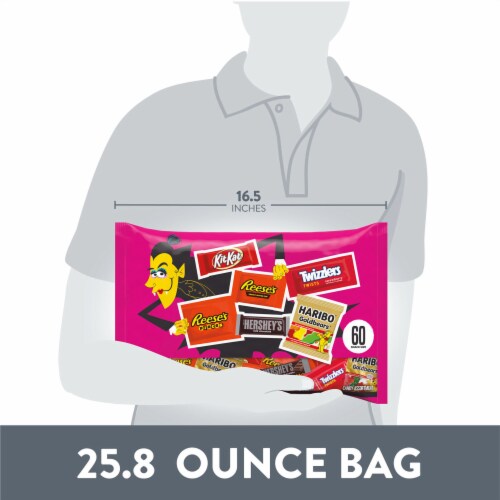 Hershey Assorted Flavored Snack Size Halloween Candy Variety Bag Perspective: bottom