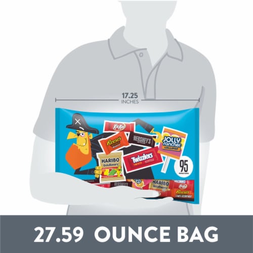 Hershey Assorted Flavored Halloween Candy Variety Bag Perspective: bottom