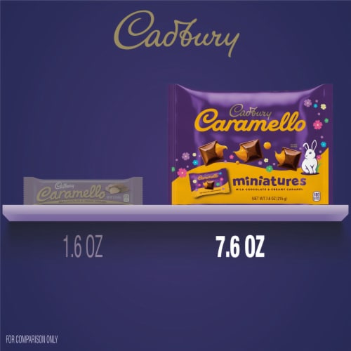 CADBURY CARAMELLO Miniatures Milk Chocolate Caramel Easter Candy Bag Perspective: bottom