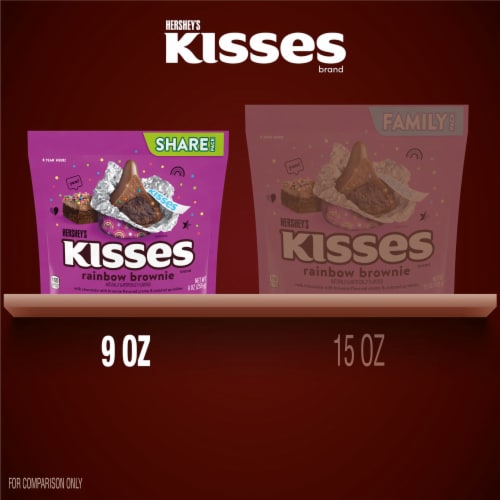 HERSHEY'S KISSES Rainbow Brownie Flavored Candy Share Pack Perspective: bottom