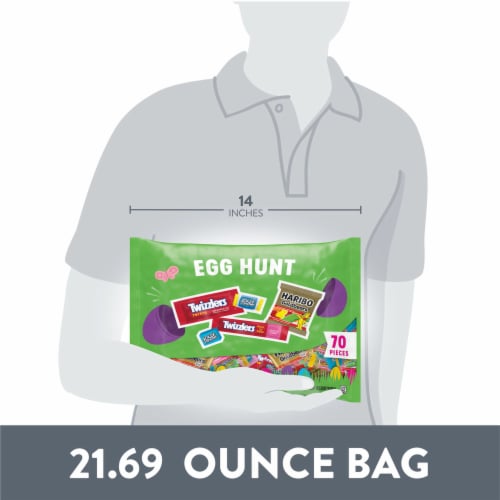 Hershey Assorted Fruit Flavored Easter Candy Bag Perspective: bottom
