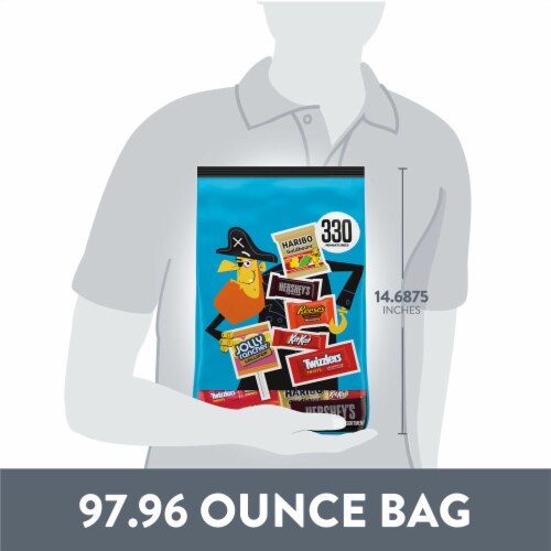 Hershey Miniatures Assorted Flavored Halloween Candy Bulk Bag Perspective: bottom