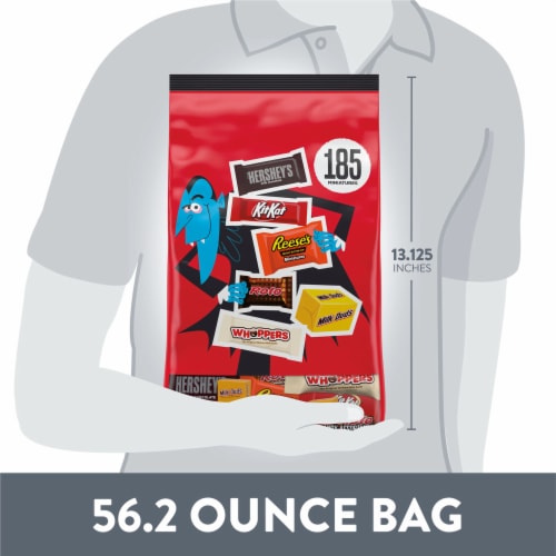 Hershey Miniatures Assorted Flavored Halloween Candy Bag Perspective: bottom