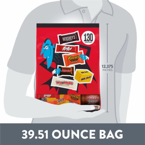 Hershey Miniatures Assorted Flavored Halloween Candy Bulk Bag Perspective: bottom