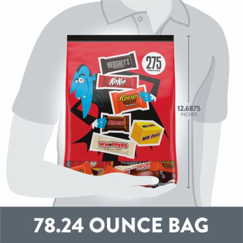 Hershey Miniatures Assorted Flavored Halloween Candy Bulk Bag Perspective: bottom