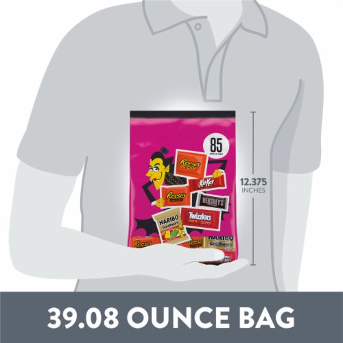 Hershey Assorted Flavored Snack Size Halloween Candy Bulk Bag Perspective: bottom