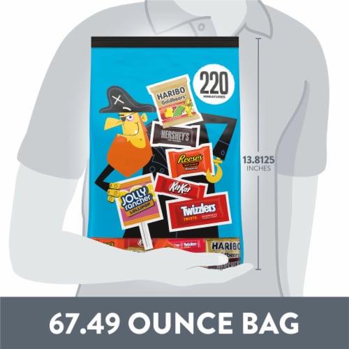 Hershey Miniatures Assorted Flavored Halloween Candy Bulk Bag Perspective: bottom