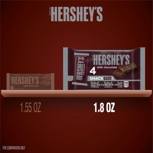 HERSHEY'S Milk Chocolate Snack Size Candy Bars Perspective: bottom