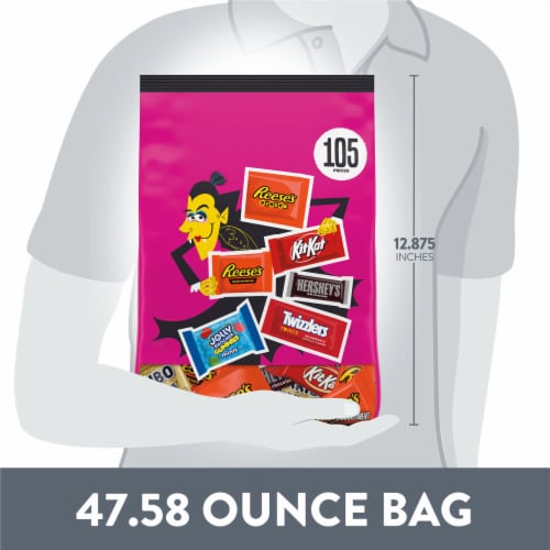 Hershey Assorted Flavored Halloween Candy Bulk Bag Perspective: bottom